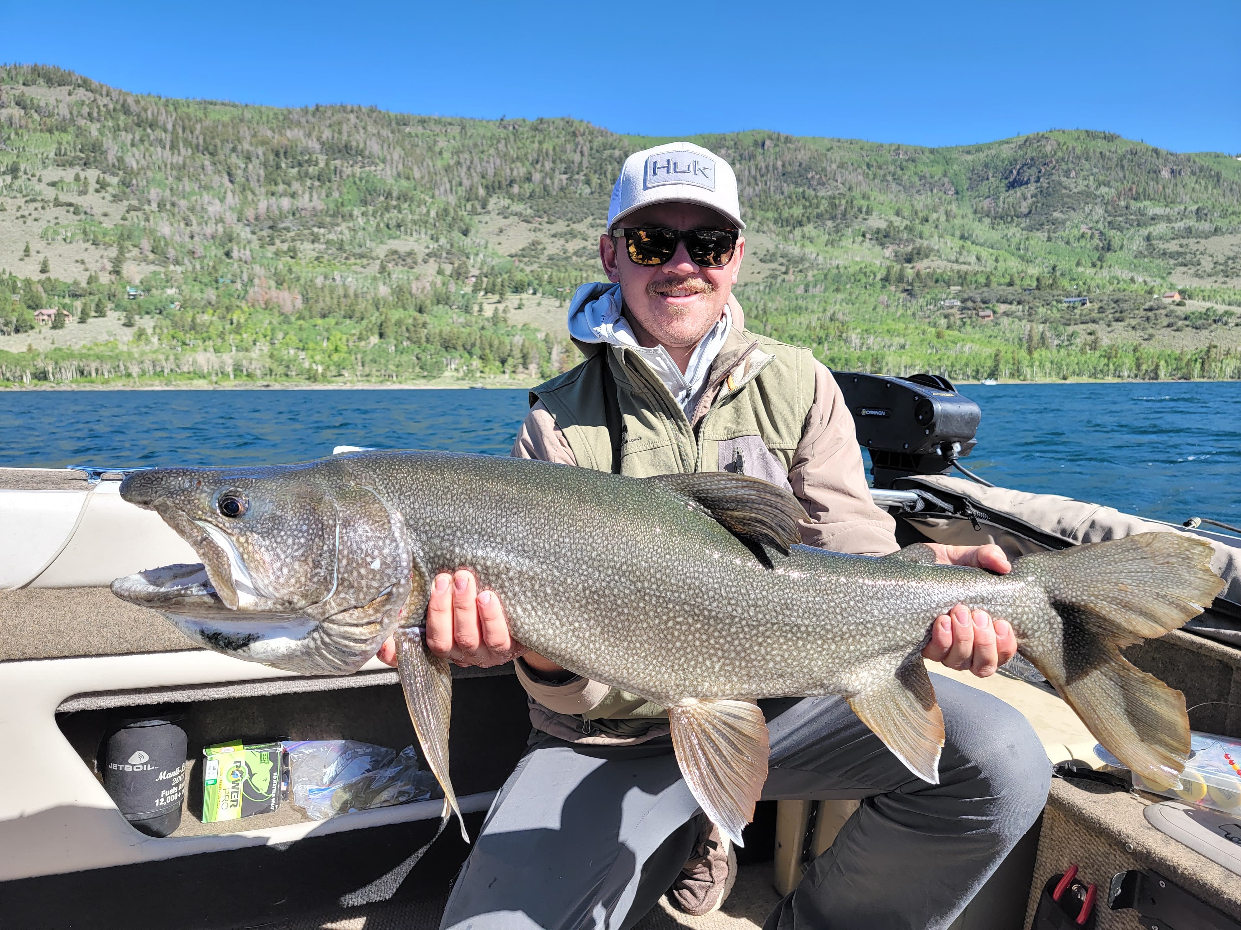 Sunny day trophy with clear water.