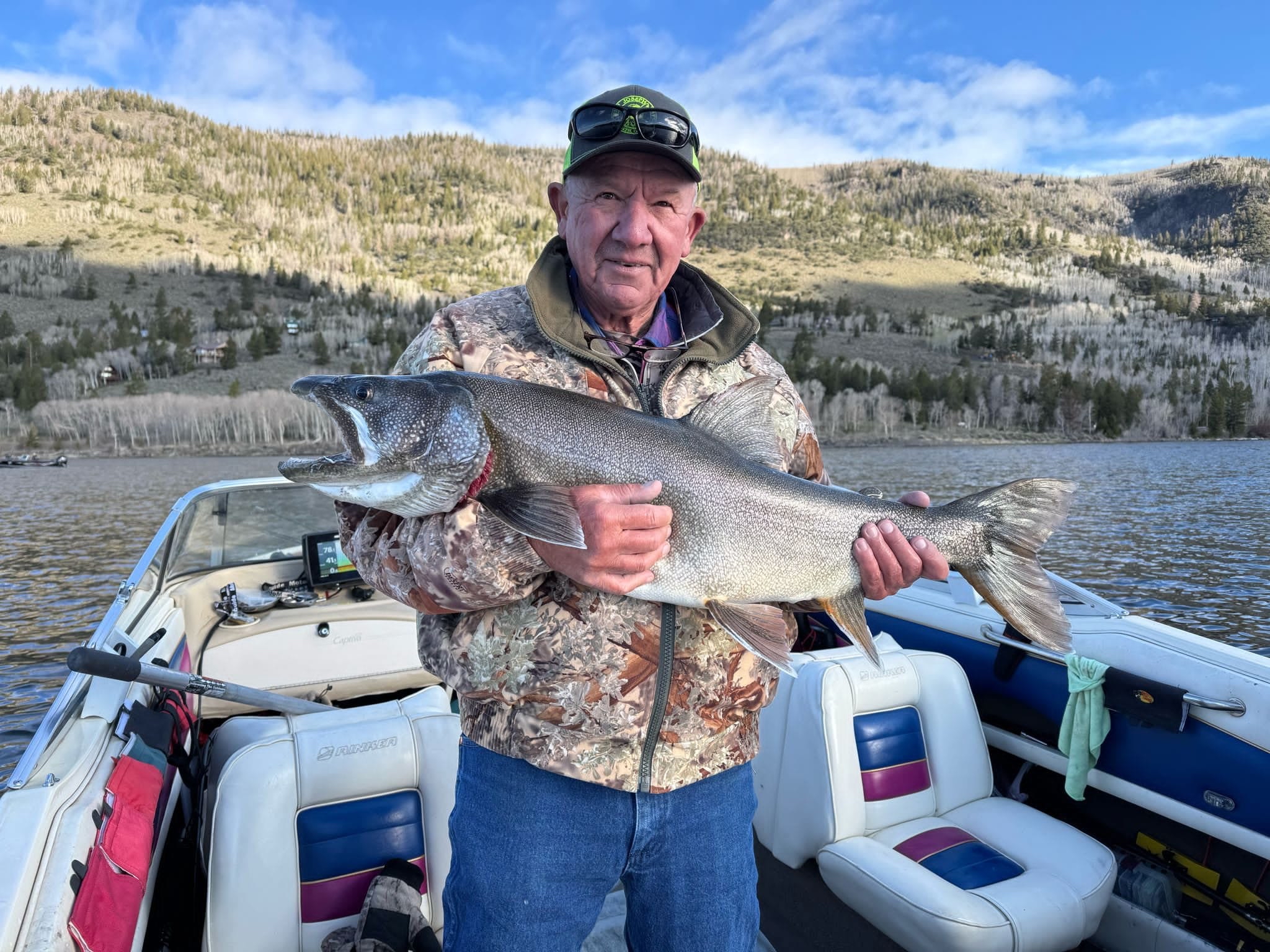 Trophy catch with mountain views.